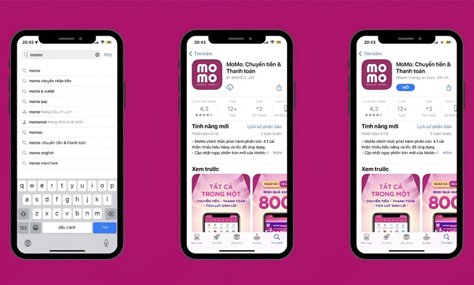 Cách tải MoMo trên iPhone