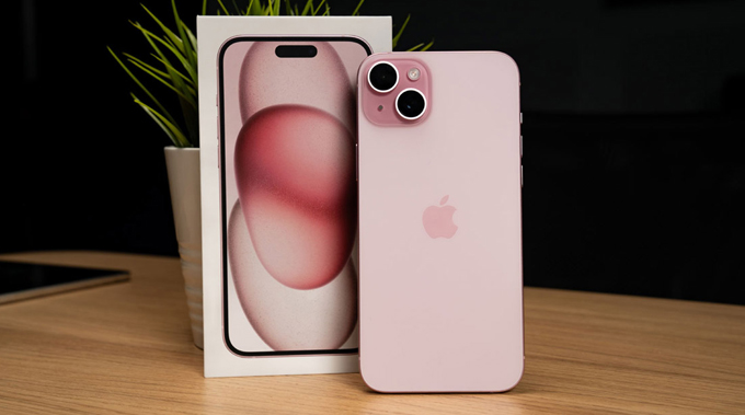 iPhone 15 màu hồng món quà ý nghĩa 14/2