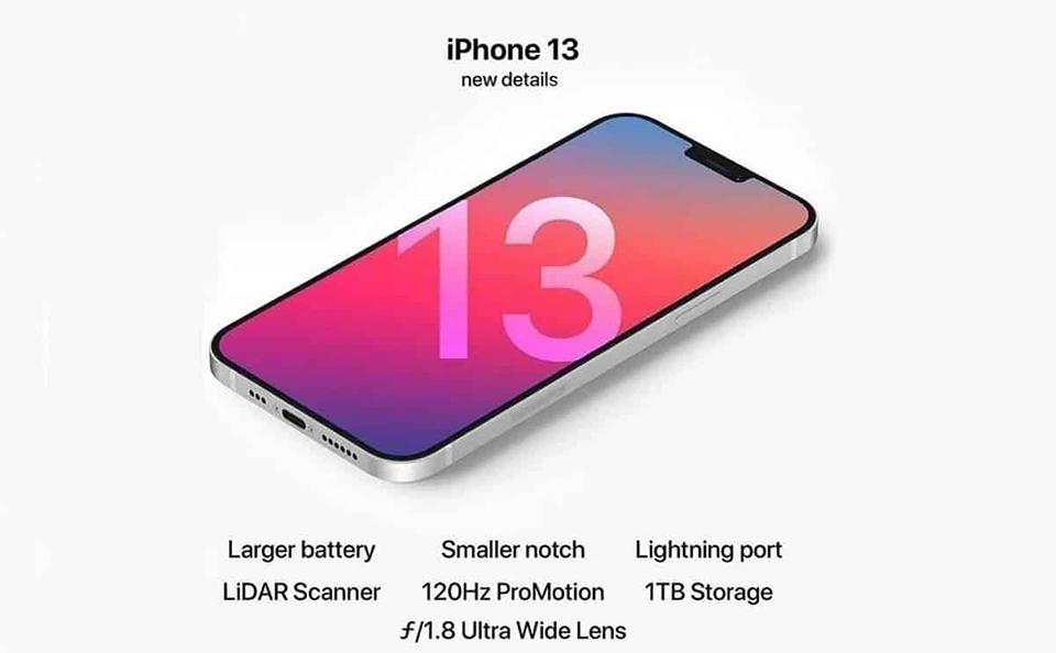 iPhone 13 tiếp tục xuất hiện với notch tai thỏ nhỏ gọn, viền bezel cực mỏng