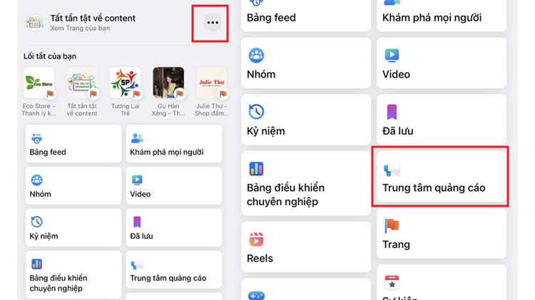 Cách chạy quảng cáo trên Facebook bước 1