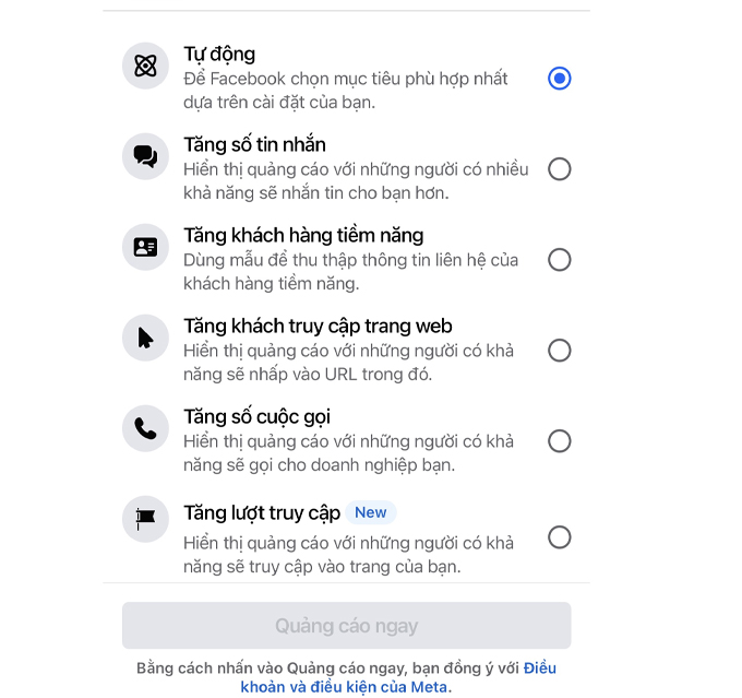 Cách chạy quảng cáo trên Facebook bước 3