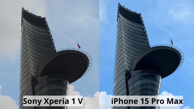 Ảnh chụp từ xa camera iPhone 15 Pro Max và Sony Xperia 1 V