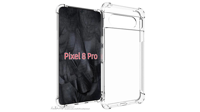 Pixel 8 Pro cũng được cho thấy trong hình ảnh cũng sẽ có các góc bo tròn hơn và viền mỏng hơn.