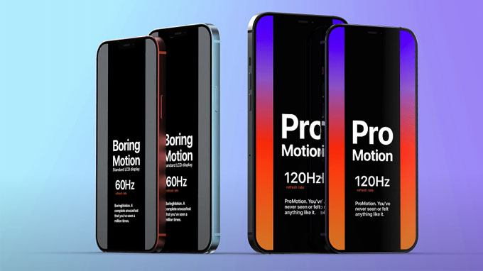 iphone 12 Pro sẽ được tích hợp màn hình có tốc độ làm mới 120Hz