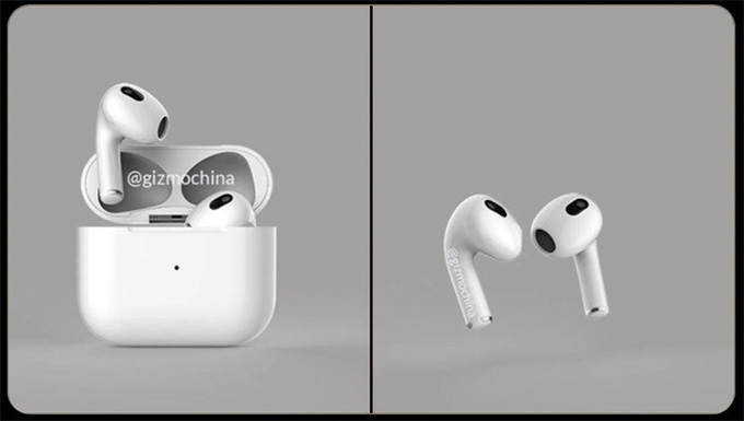 hiết kế trên AirPods 3 sẽ tương tự với AirPods Pro