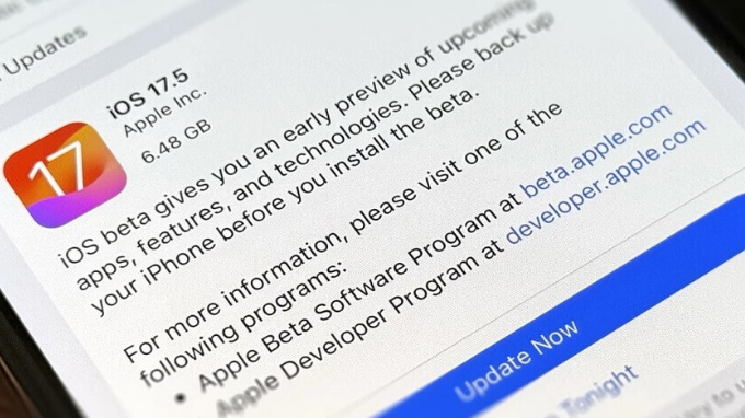 Cập nhật iOS 17.5 nhanh chóng