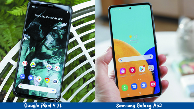 thiet-ke-so-sanh-google-pixel-4-xl-samsung-galaxy-a52-didongmy