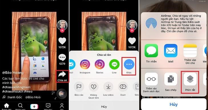 Cách tải video Tiktok không dính logo trên iPhone có iOS 12, iOS 13 cách lưu video trên app TikTok