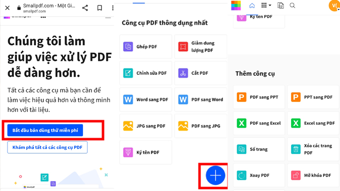 Cách tạo file PDF trên điện thoại bằng website trực tuyến