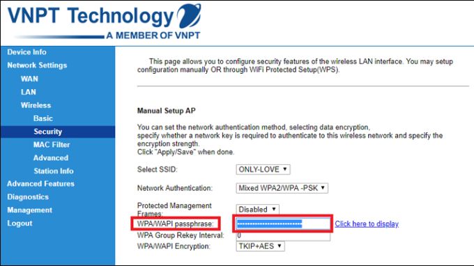 Cách đổi mật khẩu Wi-Fi VNPT b4