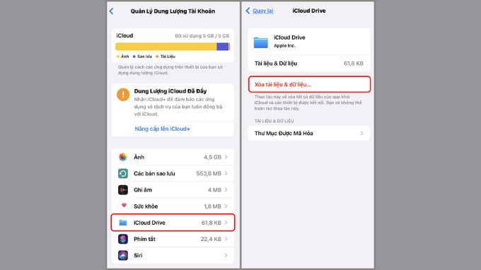 Dọn dẹp iCloud Drive