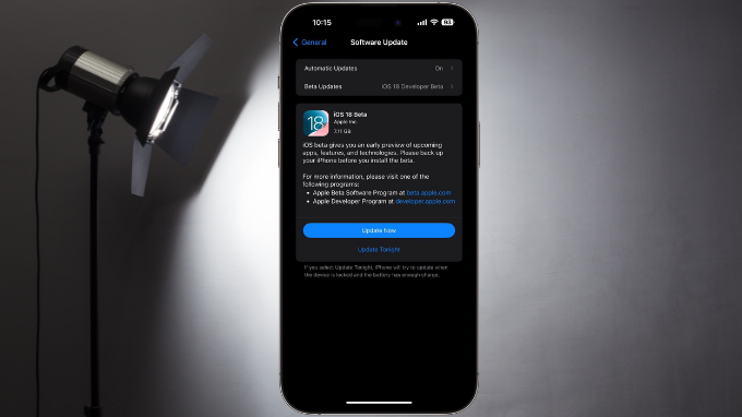 Dung lượng iOS 18 Beta từ 7GB đến 10GB