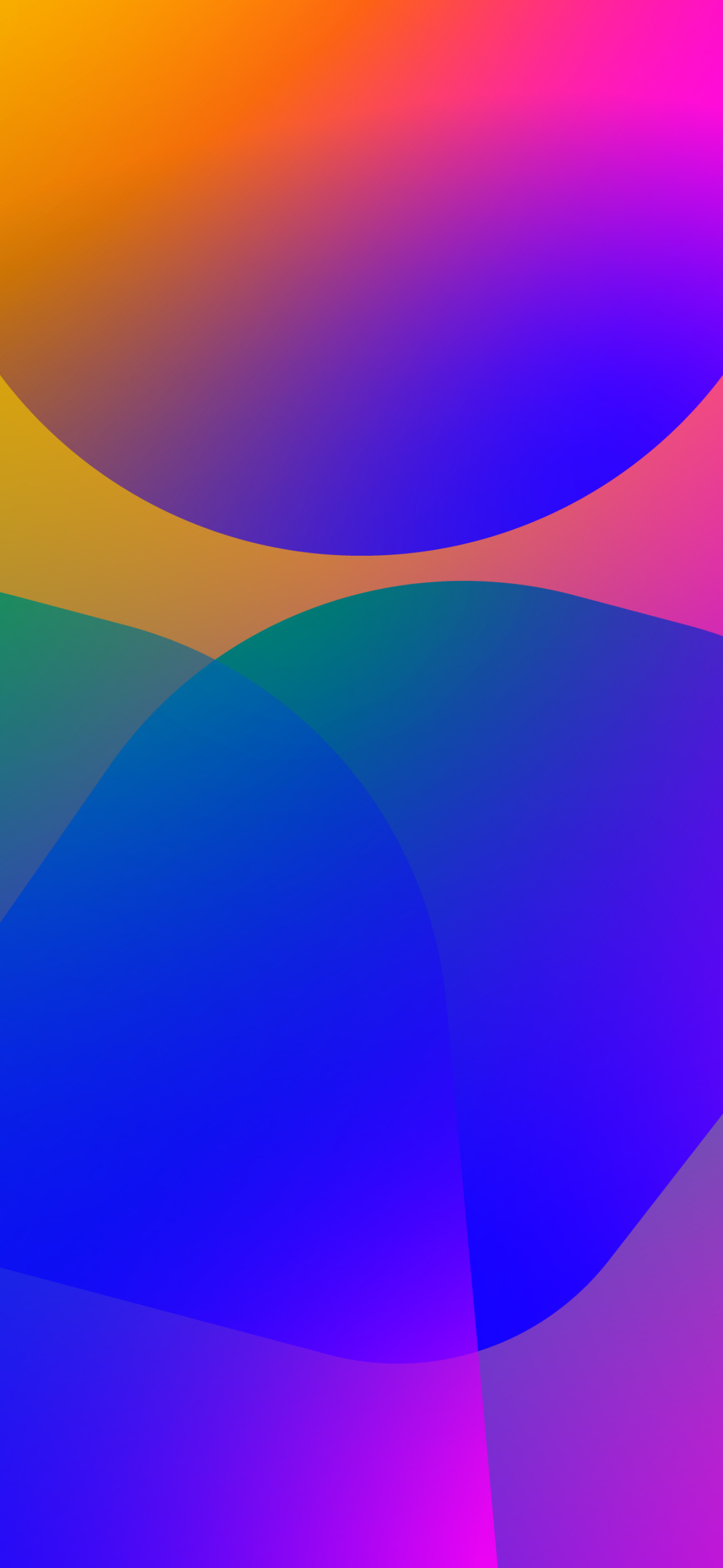 Hình nền iOS 18 gradient xanh vàng