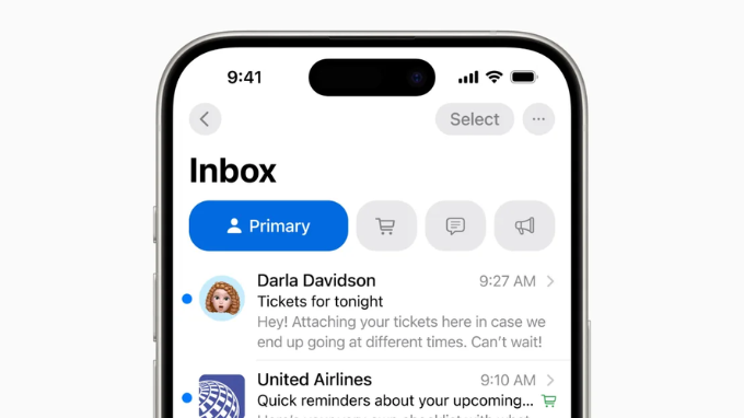 Tính năng mới ứng dụng Mail trên iOS 18