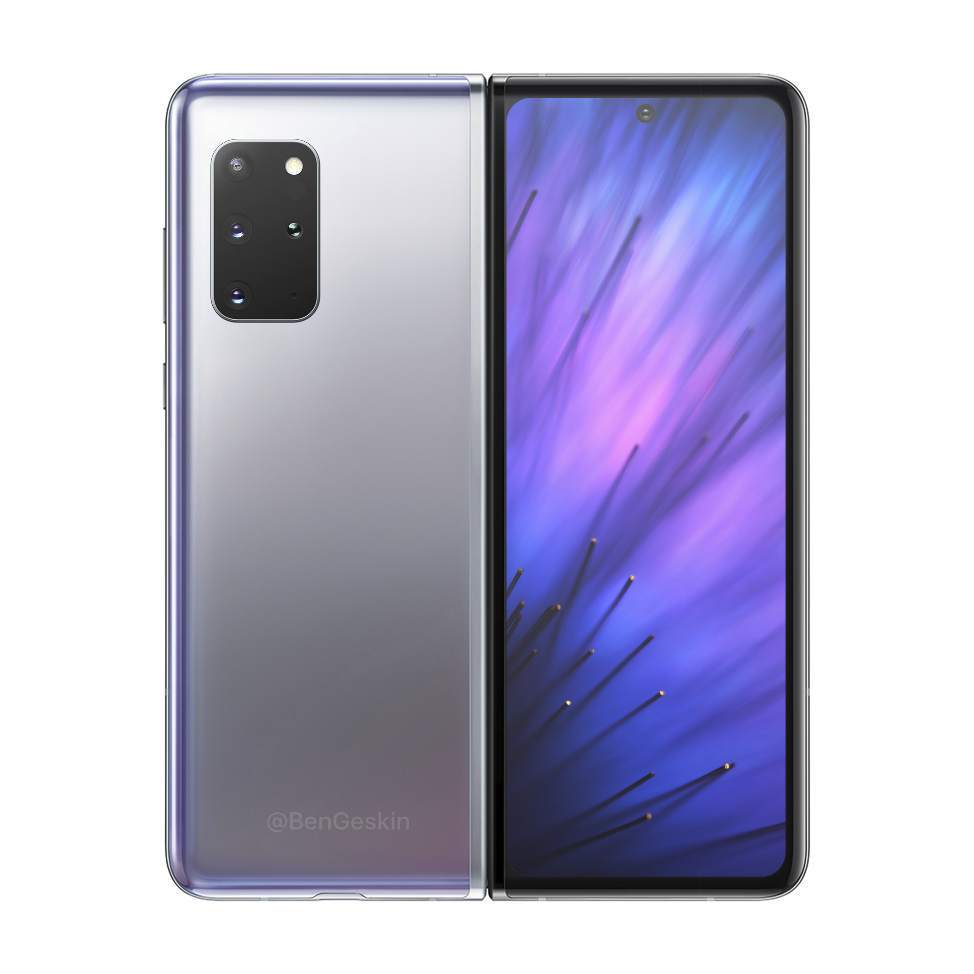 ảnh render Galaxy Z Fold 2