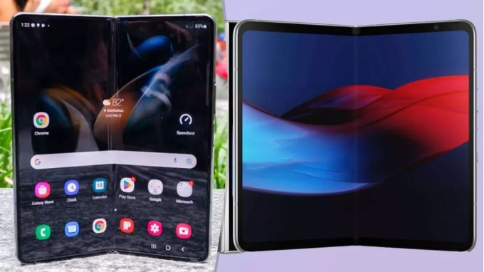 màn hình Google Pixel Fold và Galaxy Z Fold 5