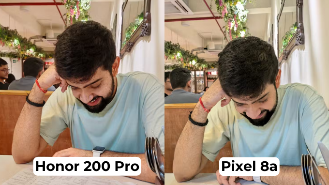 Ảnh chụp dư sáng trên Pixel 8a và Honor 200 Pro