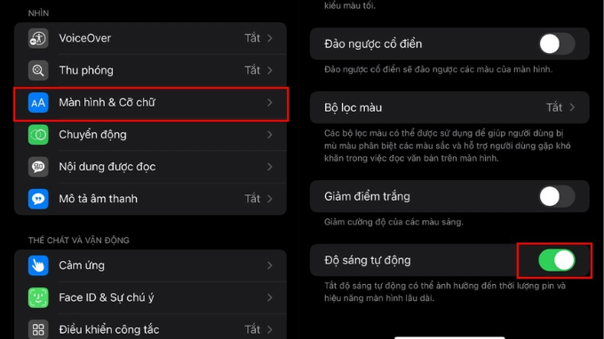 Giảm độ sáng màn hình, khắc phục iOS 18 hao pin