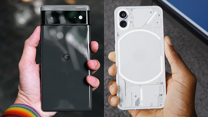 Nothing Phone (1) với Google Pixel 6a