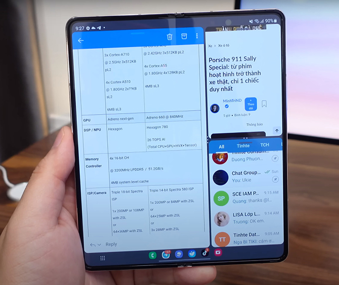 Trải nghiệm đa nhiệm mượt mà trên Z Fold 4