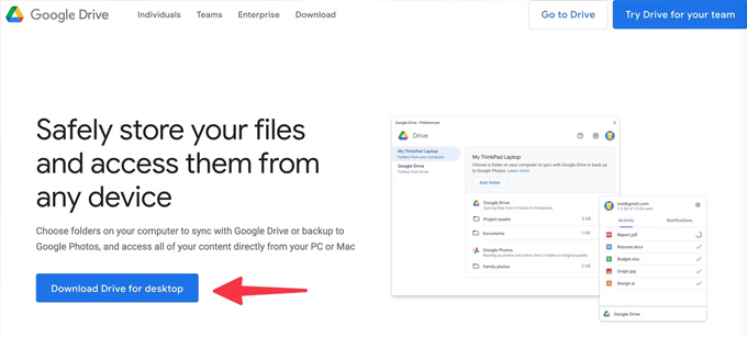 Cách thiết lập và sử dụng Google Drive trên máy Mac cho máy tính bàn chọn tải ứng dụng