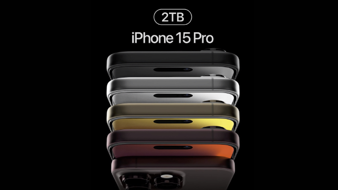 iPhone 15 Pro dung lượng lưu trữ 2TB