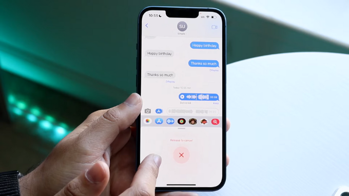 Gửi voice qua iMessage trên iPhone