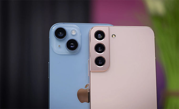 Camera iPhone 14 Plus và Galaxy S22 Plus có nhiều điểm khác biệt