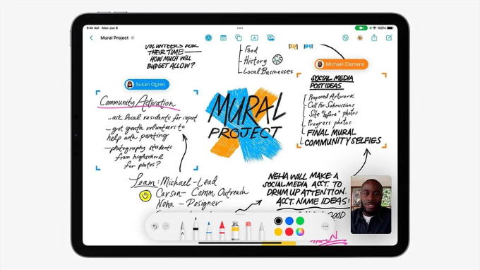 Không gian ghi chú sáng tạo trên iPad