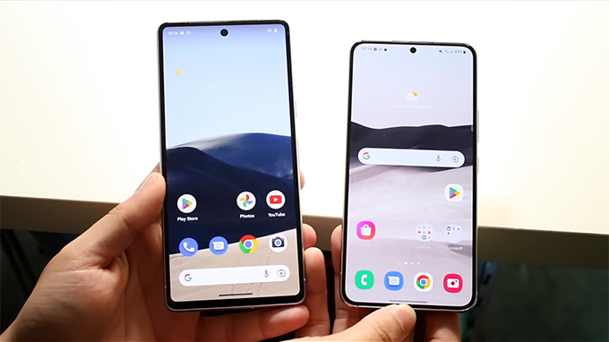 Pixel 7 có kích thước màn hình 6.3 inch lớn hơn Samsung Galaxy S22 với kích thước 6.1 inch