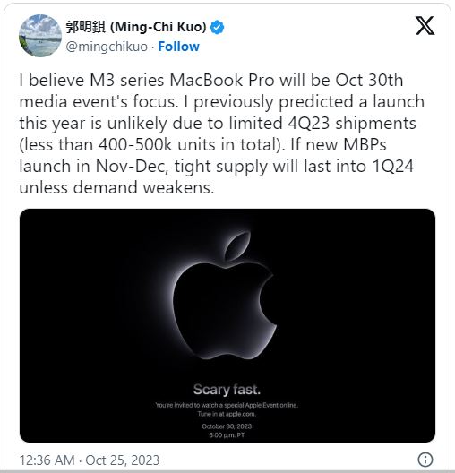 Apple công bố sự kiện Apple công bố sự kiệ 'Scary Fast' cho đêm Halloween, sản phẩm nào sẽ trình làng?