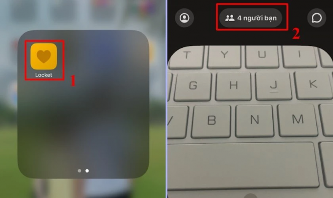 Mở app Locket trên điện thoại của bạn.