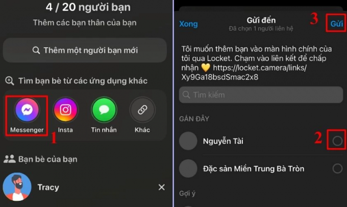 Chọn Tìm bạn từ app khác.