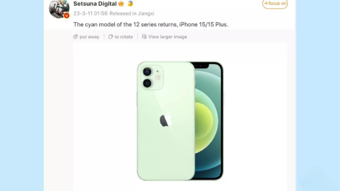 Tùy chọn màu xanh nhạt mới trên iPhone 15 và iPhone 15 Plus