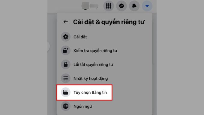 ẩn lượt thích trên Facebook bước 2