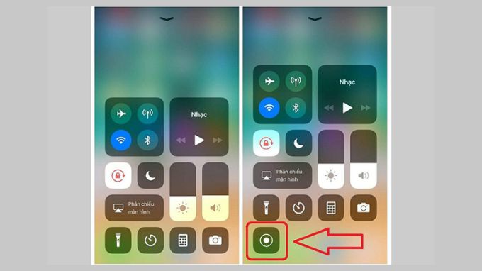 quay màn hình iPhone ios 11, 12 bước 4