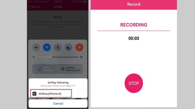 quay màn hình iPhone bằng ứng dụng AirShou bước 3