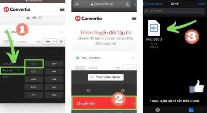 Dùng convertio – chuyển đổi trực tuyến nhanh gọn