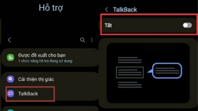 Tắt TalkBack