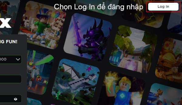 Cách đăng nhập vào Roblox