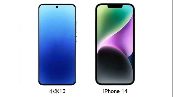 So sánh kích thước màn hình Xiaomi 13 và iPhone 14