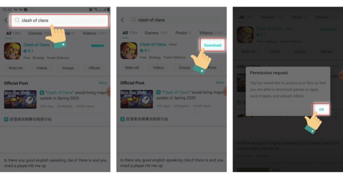 Cài đặt cập nhật, tải Clash of Clans trên điện thoại app thứ 3