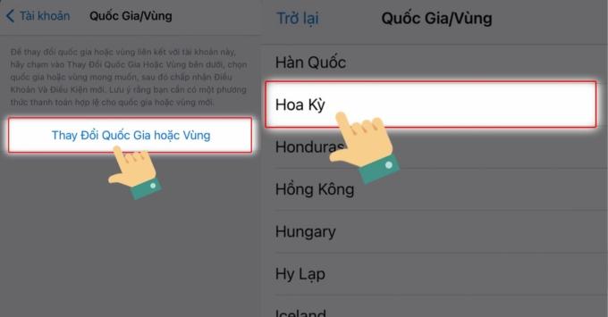 Cài đặt cập nhật, tải Clash of Clans trên iPhone thay đổi mã vùng