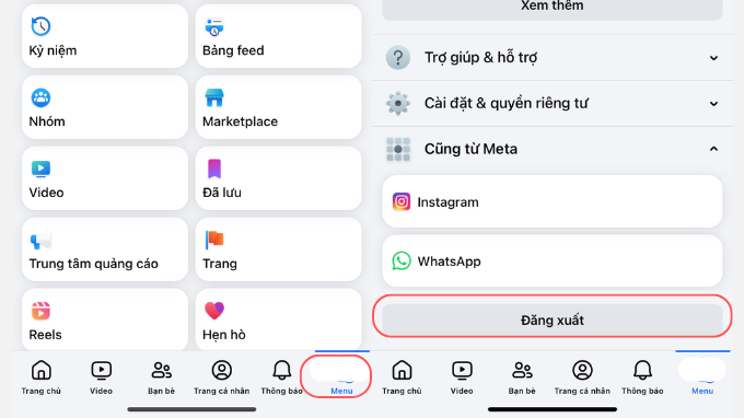 Cách đăng xuất Messenger trên điện thoại