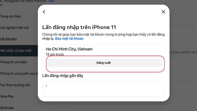 Cách đăng xuất Messenger trên máy tính bước 5