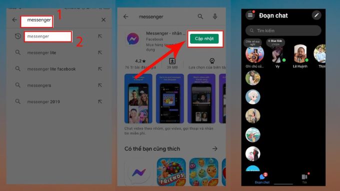 Cách cài đặt Messenger trên điện thoại Android