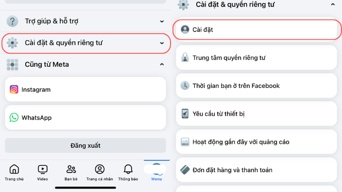 Đăng xuất Messenger trên thiết bị khác bằng điện thoại bước 2