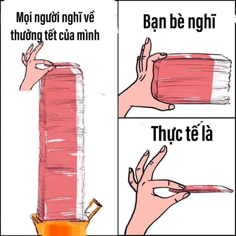 Ảnh meme Tết chúc tết tiền