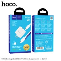 Bộ sạc nhanh Hoco C80 Plus 20W PD 3.0 (củ & cáp)