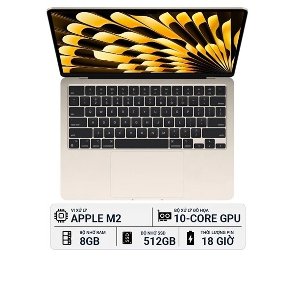 Macbook Air M2 2023 15 inch 512GB giá rẻ, mới 100% chính hãng